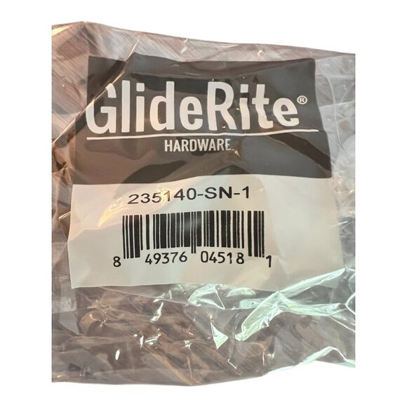 19 GlideRite 1.25 in Satin Nickel Crystal Acrylic Melon Knob with Backplate NEW - Picture 9 of 9